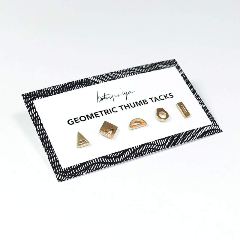 betsy and iya geometric thumb tacks unique office supplies