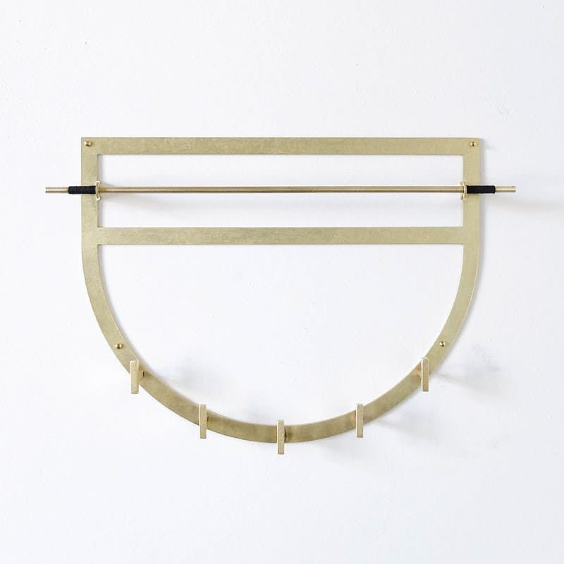 betsy & iya half moon wall mounted necklace holder