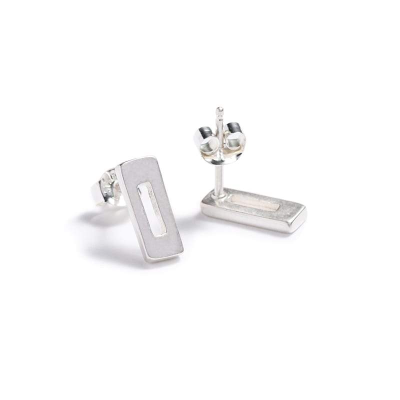 Recast Mini Rectangle stud earrings