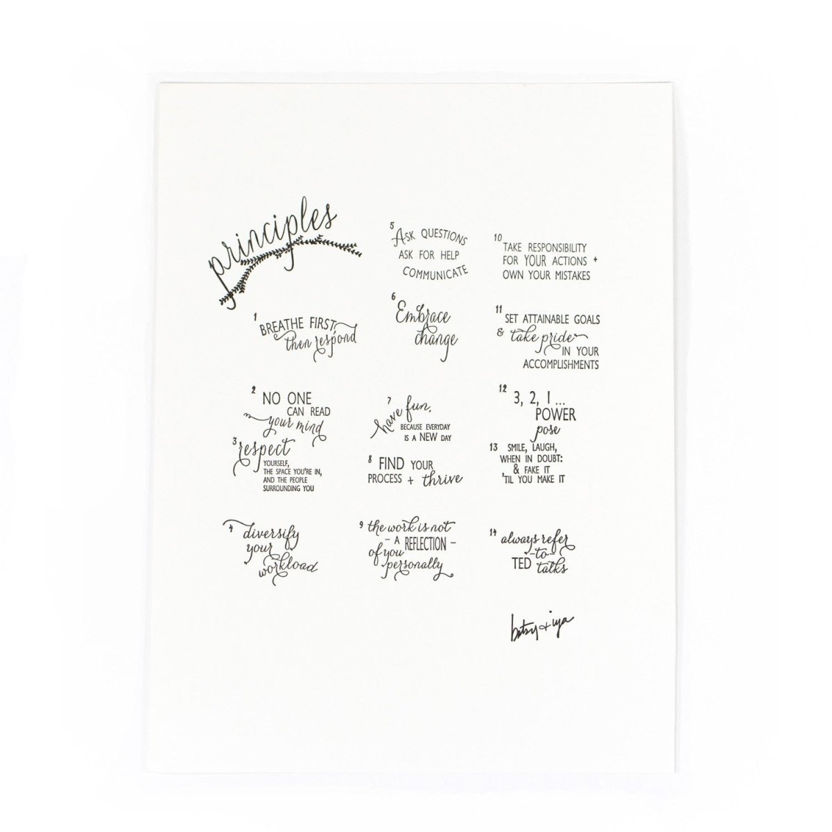 Principles Letterpress