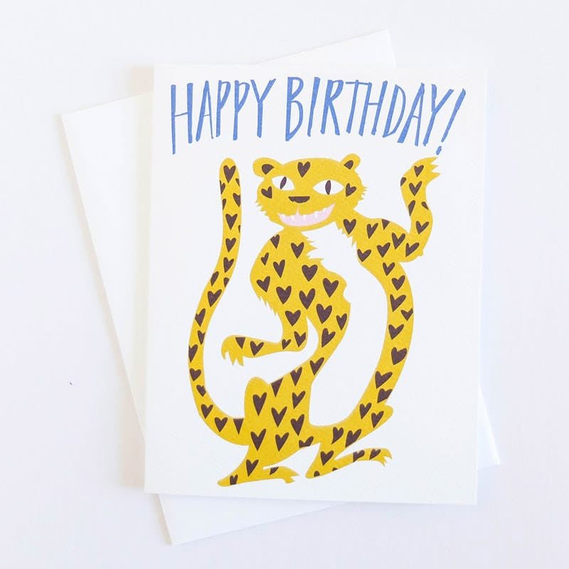 Leopard Birthday Card