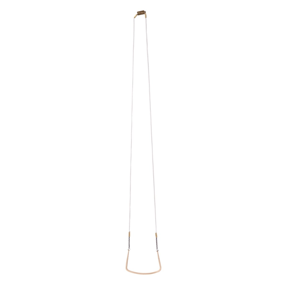 Hand-forged, rectangular, 14k gold-filled pendant, affixed to a sterling silver box chain, with African brass trade bead and gunmetal bronze chain accents, and a brass betsy & iya tag. Hand-crafted in Portland, Oregon.