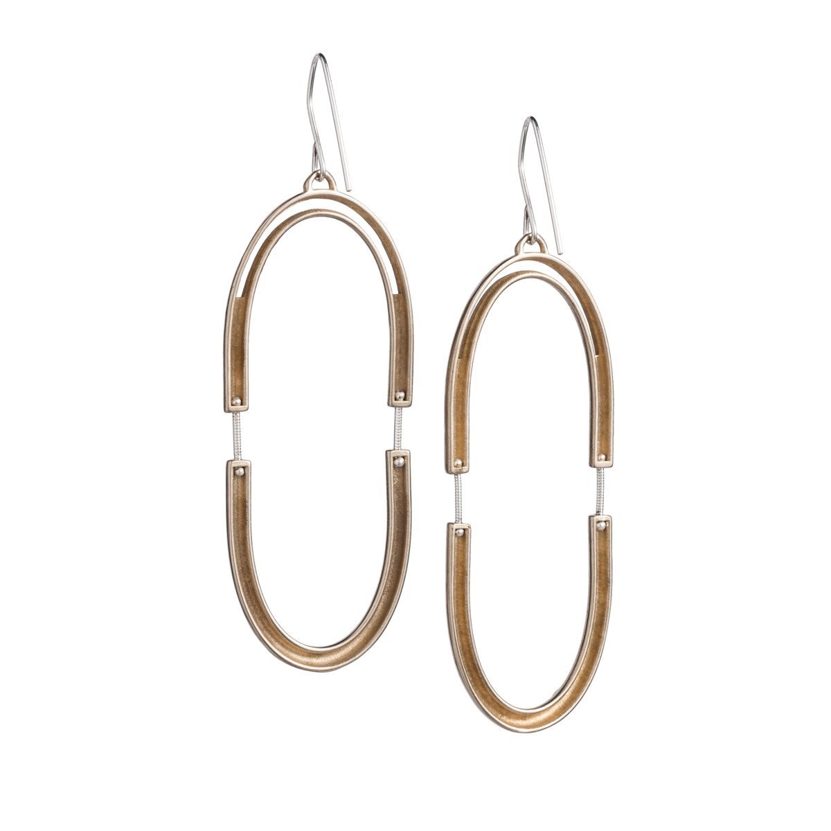 Bronze Mayu earrings rear view
