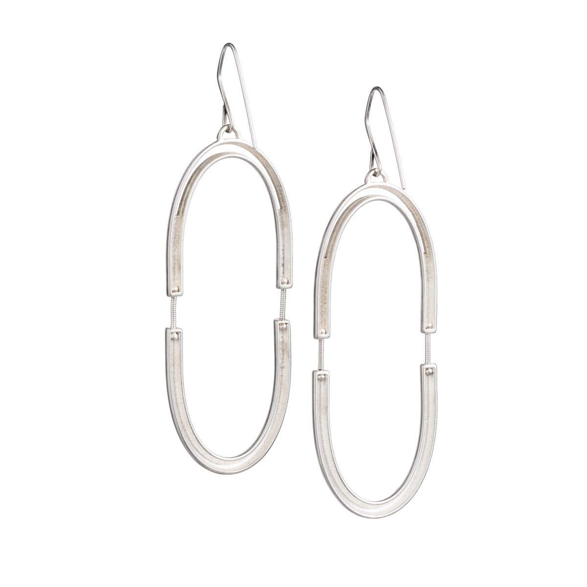 Sterling Silver Mayu earrings rear view