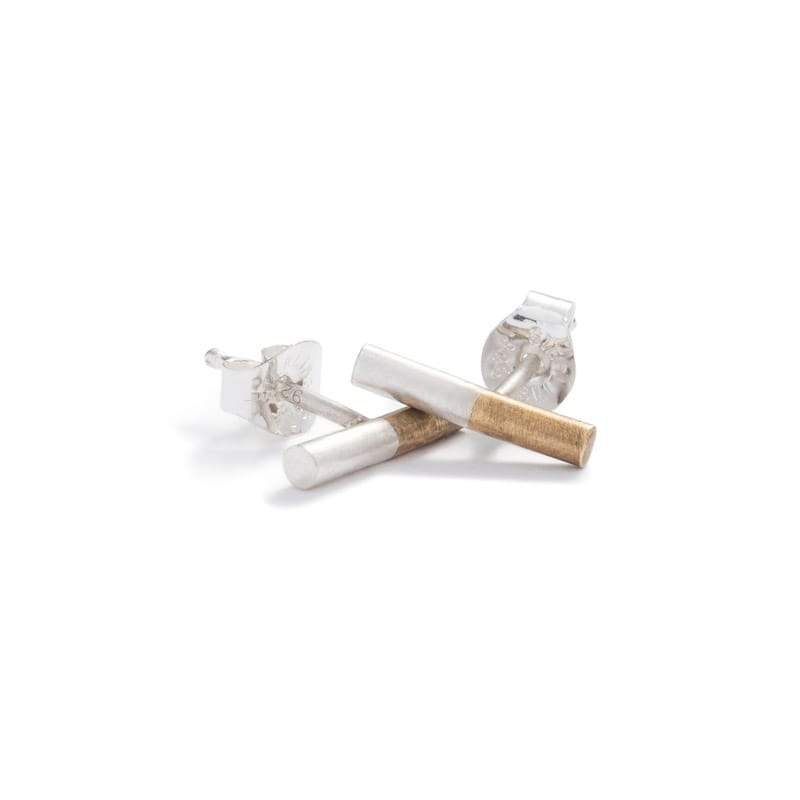 "Suru" mixed metal stud earrings - betsy & iya