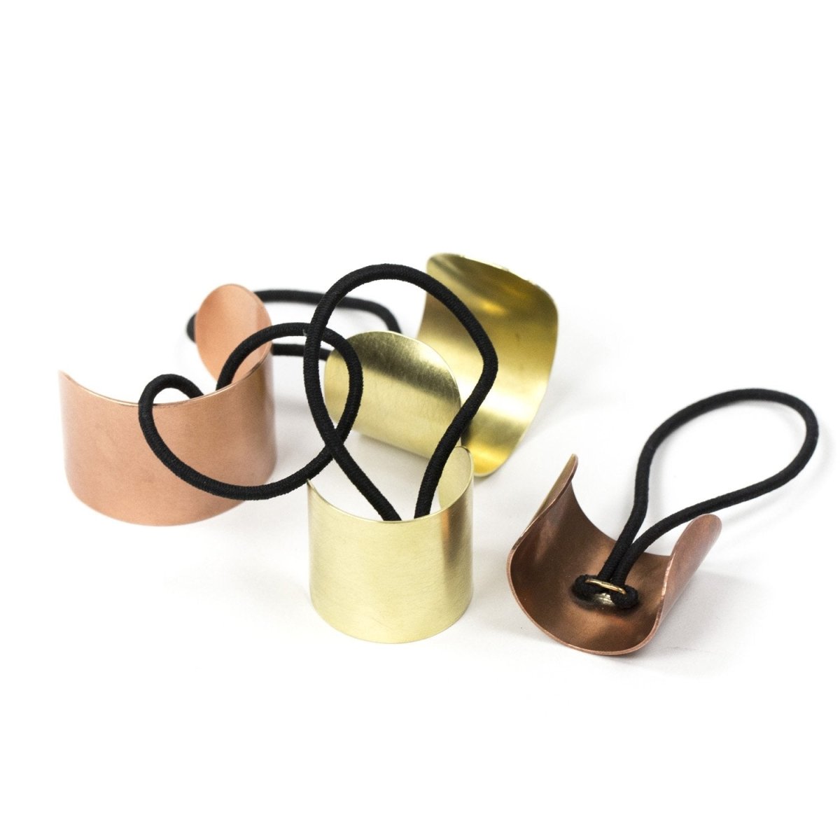 curved metal hair elastics