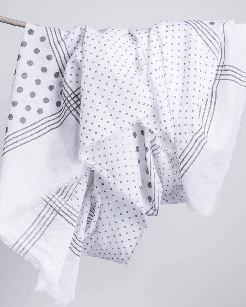 Moon Cotton Scarf - Gray