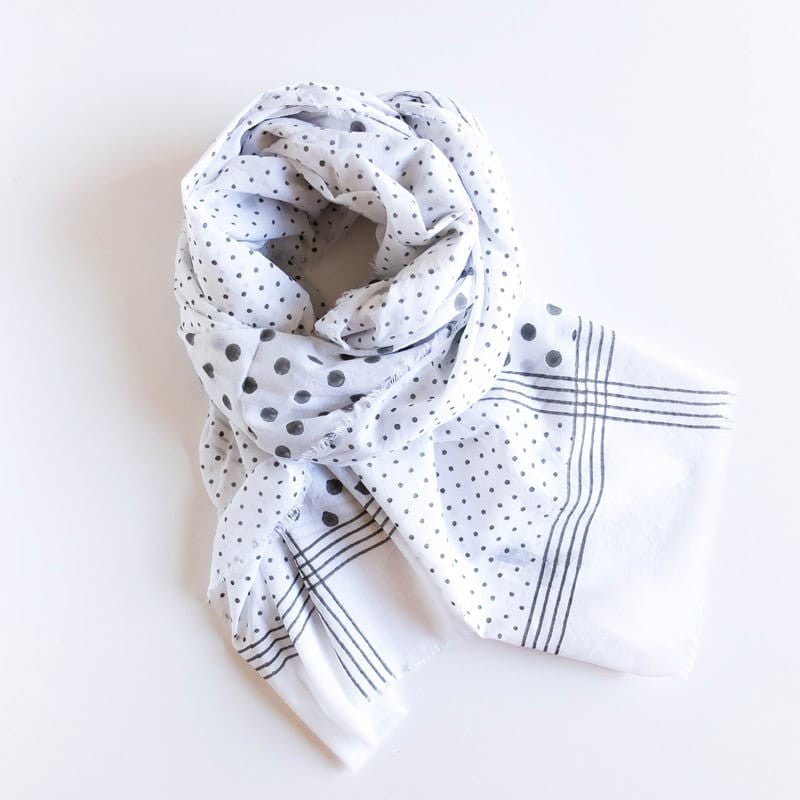 Moon Cotton Scarf - Gray