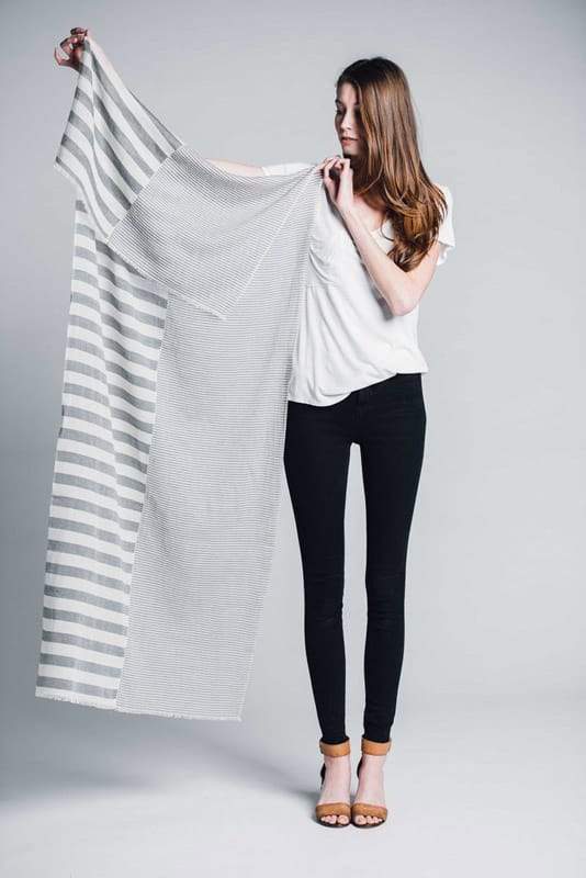 Sagar Cotton Scarf - Gray