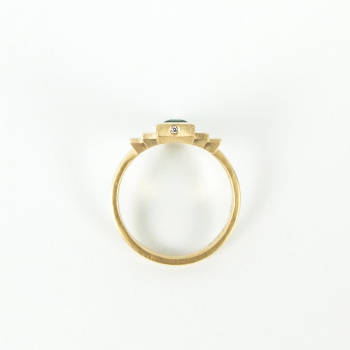 Rectangle Green/Blue Tourmaline & Diamond Cocktail Ring