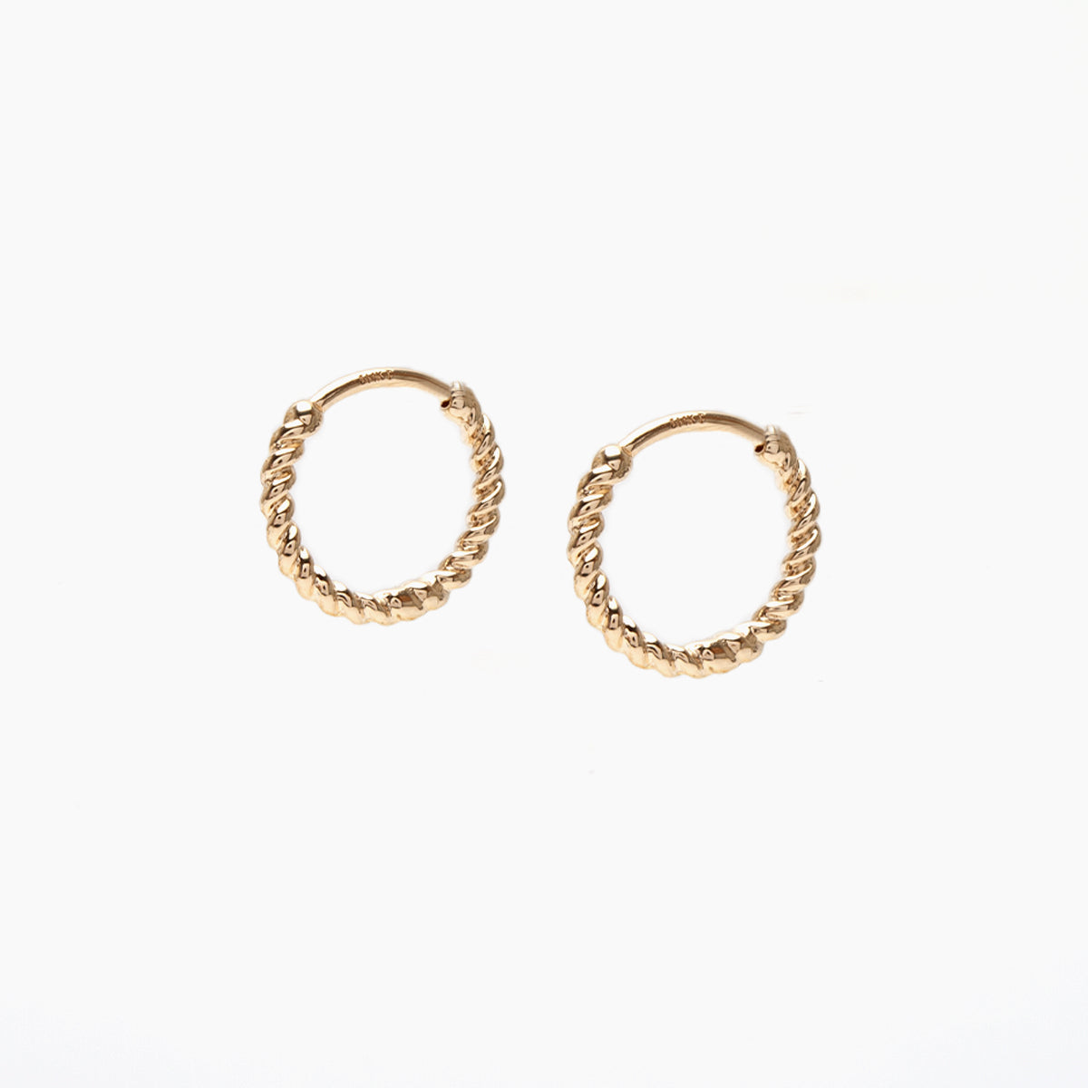 Small Rope Hinged Hoop Earrings