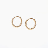 Small Rope Hinged Hoop Earrings