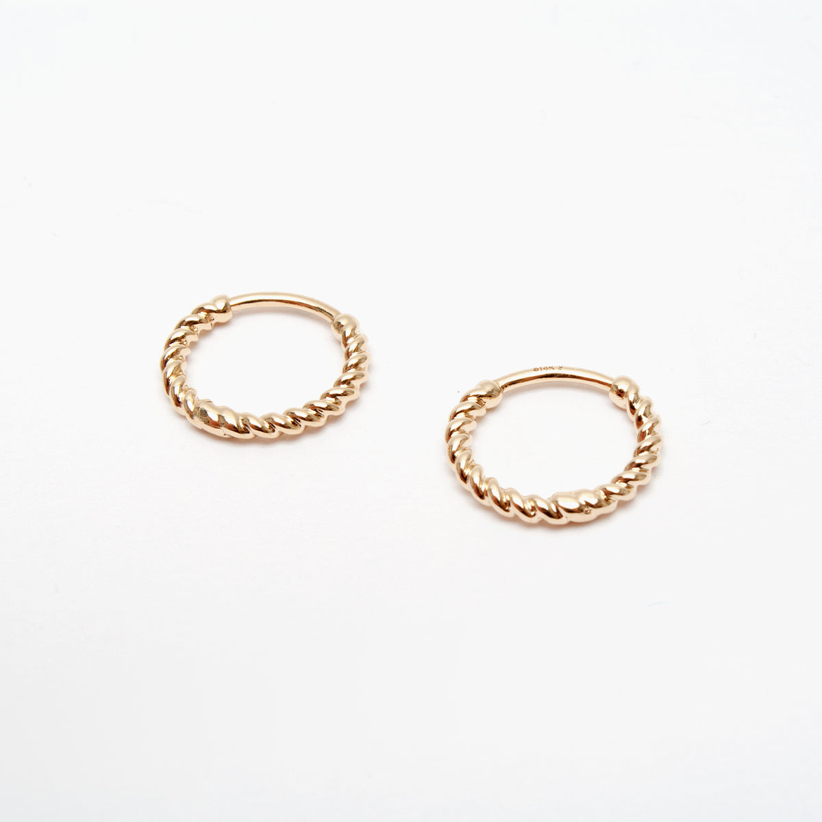 Small Rope Hinged Hoop Earrings