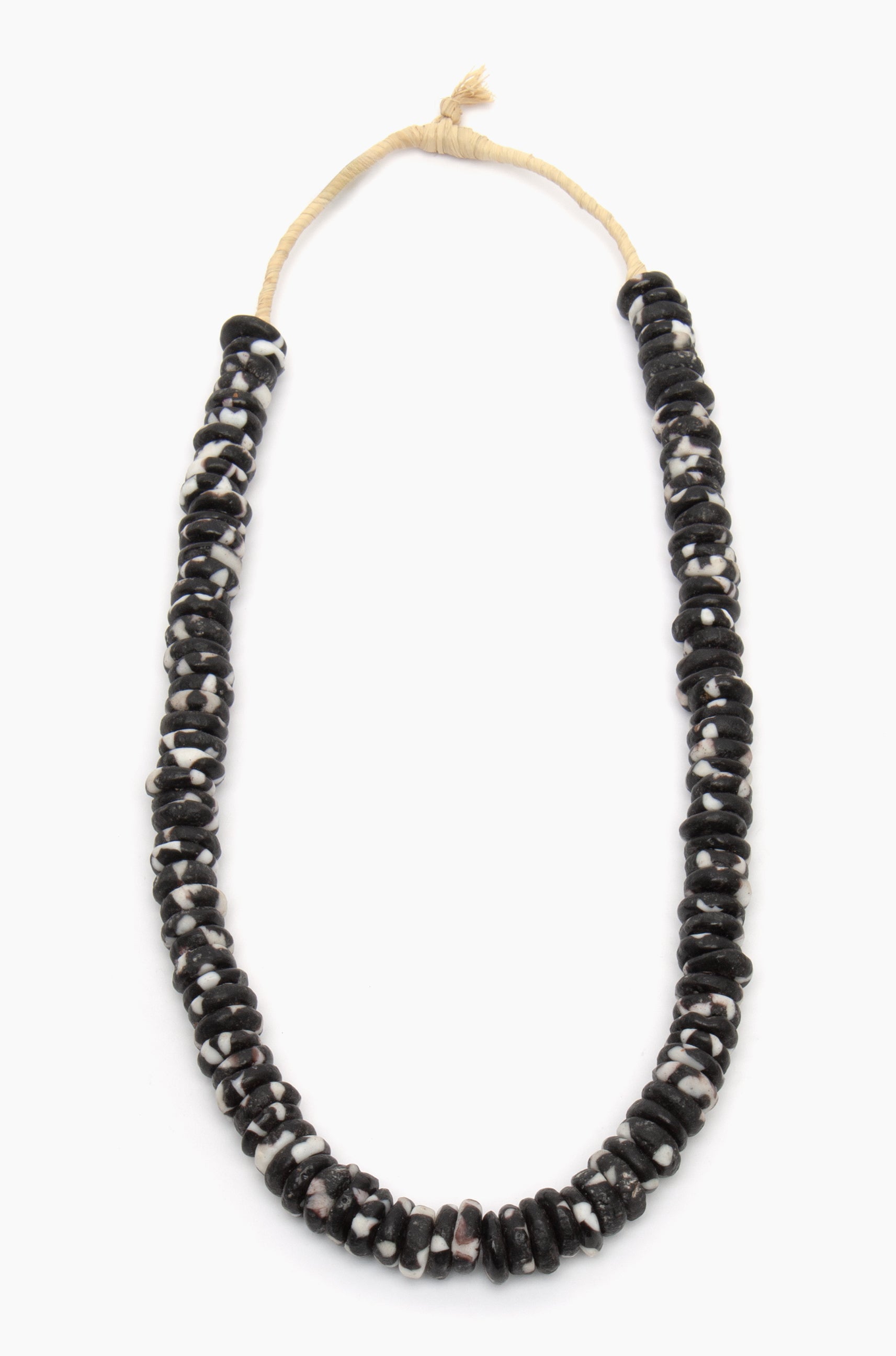 Strand of Recycled Glass Beads from Ghana