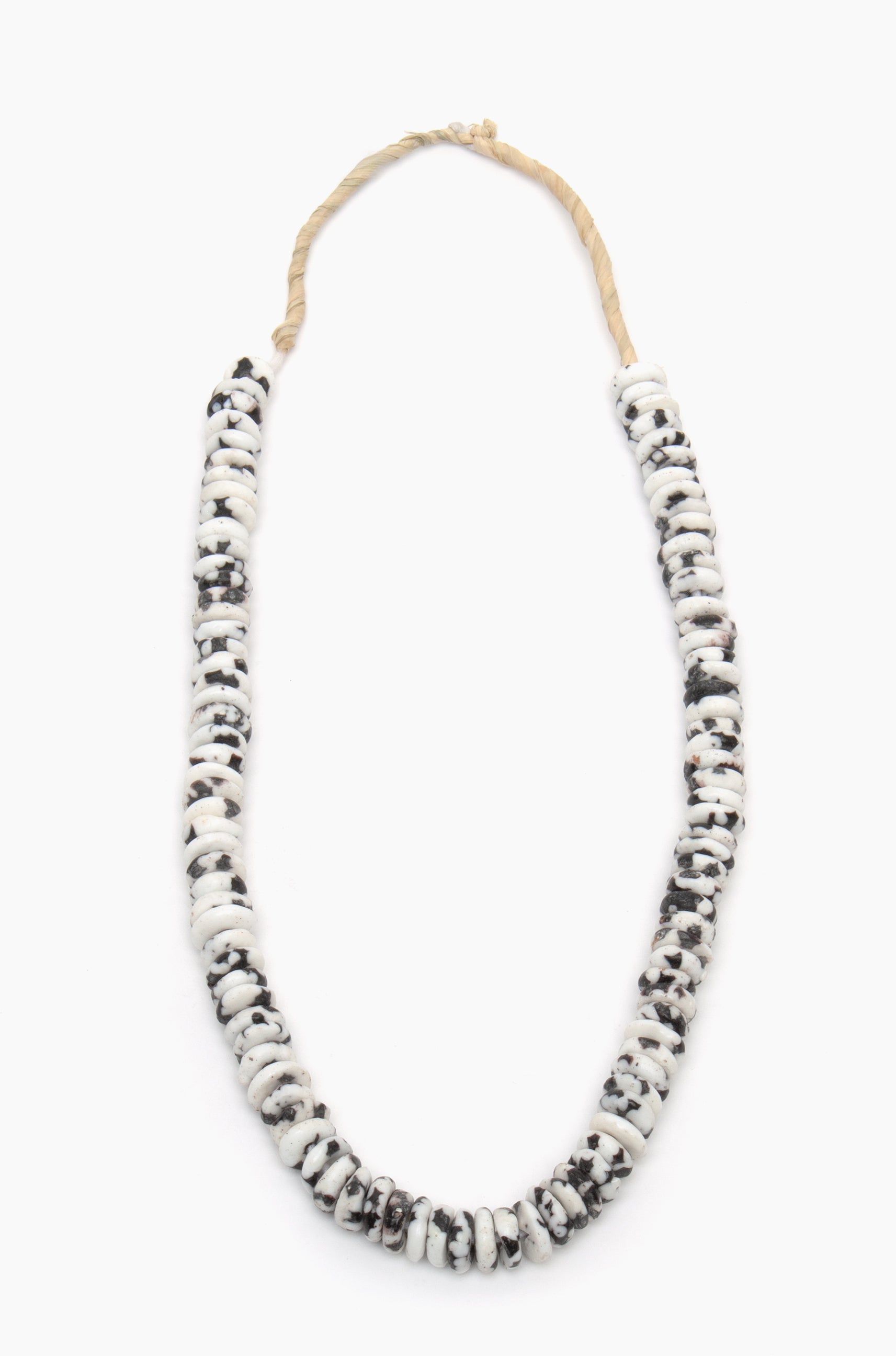 Strand of Recycled Glass Beads from Ghana