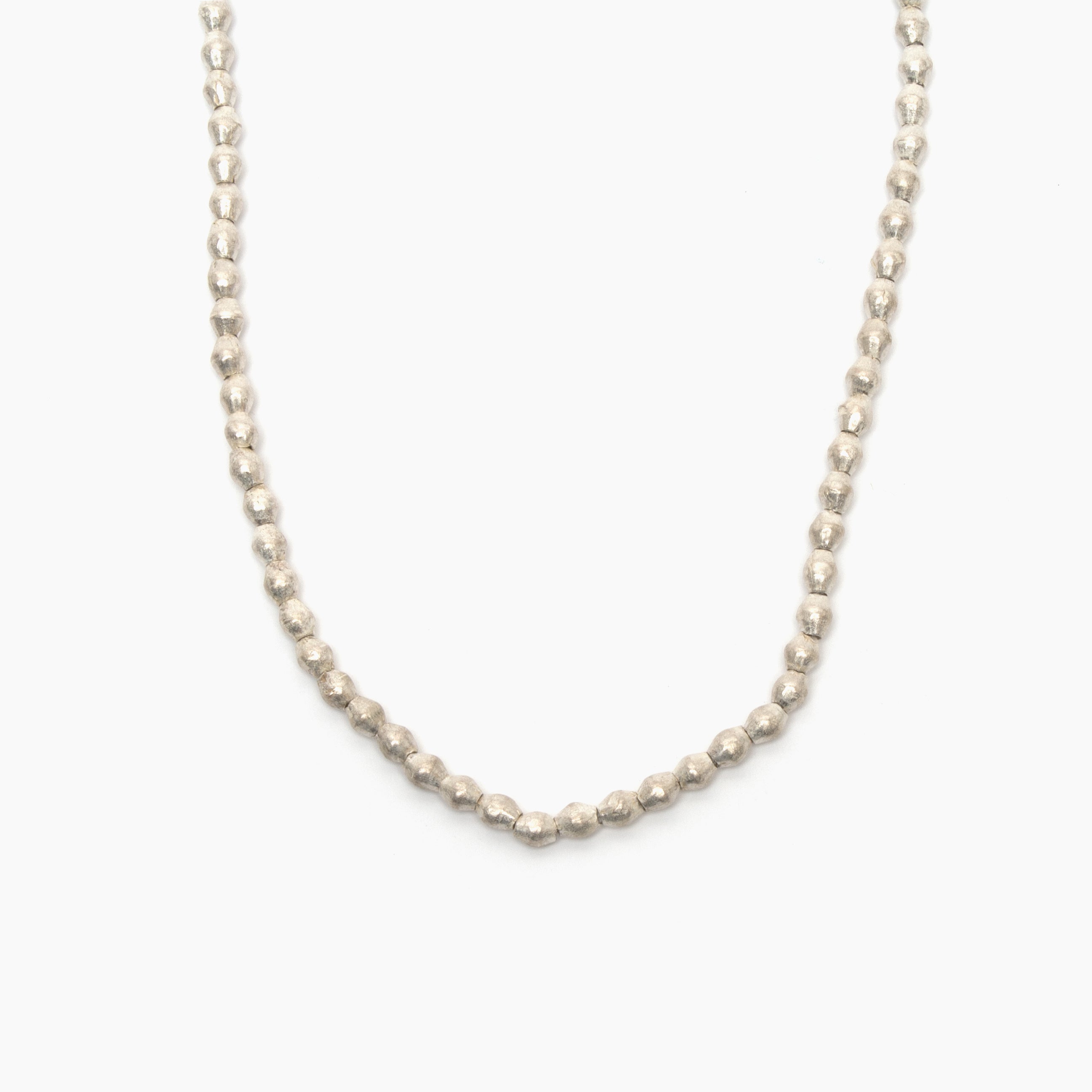 Strand of Medium Metal Beads from Ethiopia