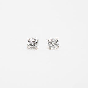 Round Diamond Stud Earrings