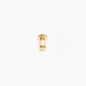 Single Bead Flat Back Stud Earrings