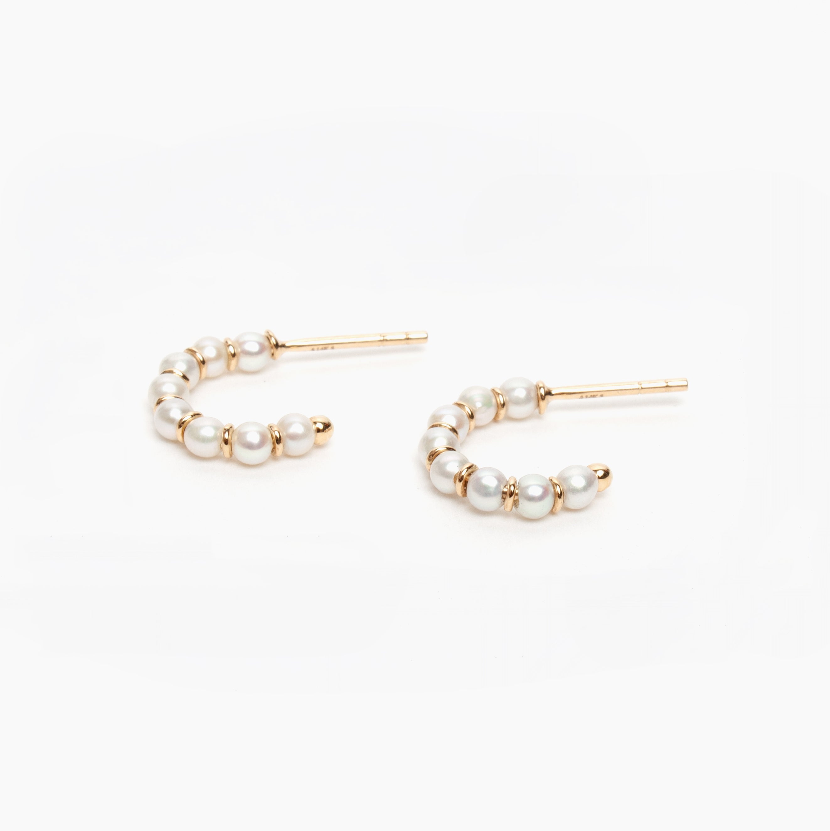 Cultured Freshwater Pearl Hoop Earrings