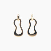 14K Yellow Gold Freeform Dangle Earrings