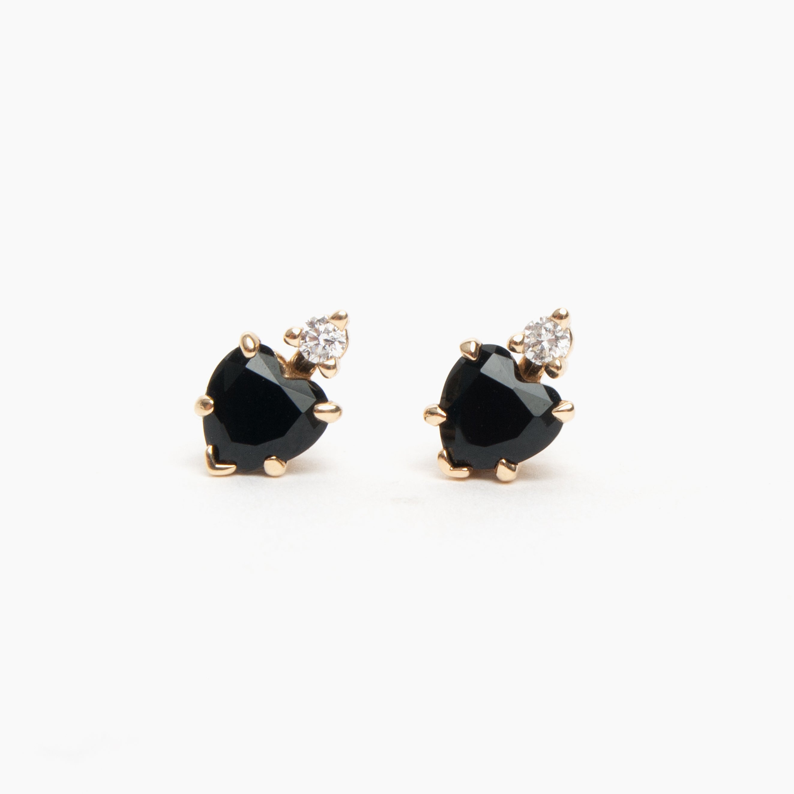 Diamond and Black Onyx Stud Earrings
