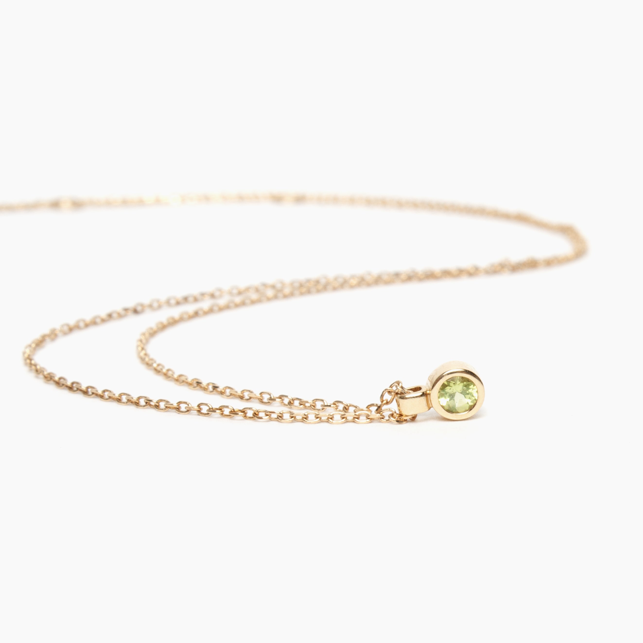 Peridot Bezel Necklace