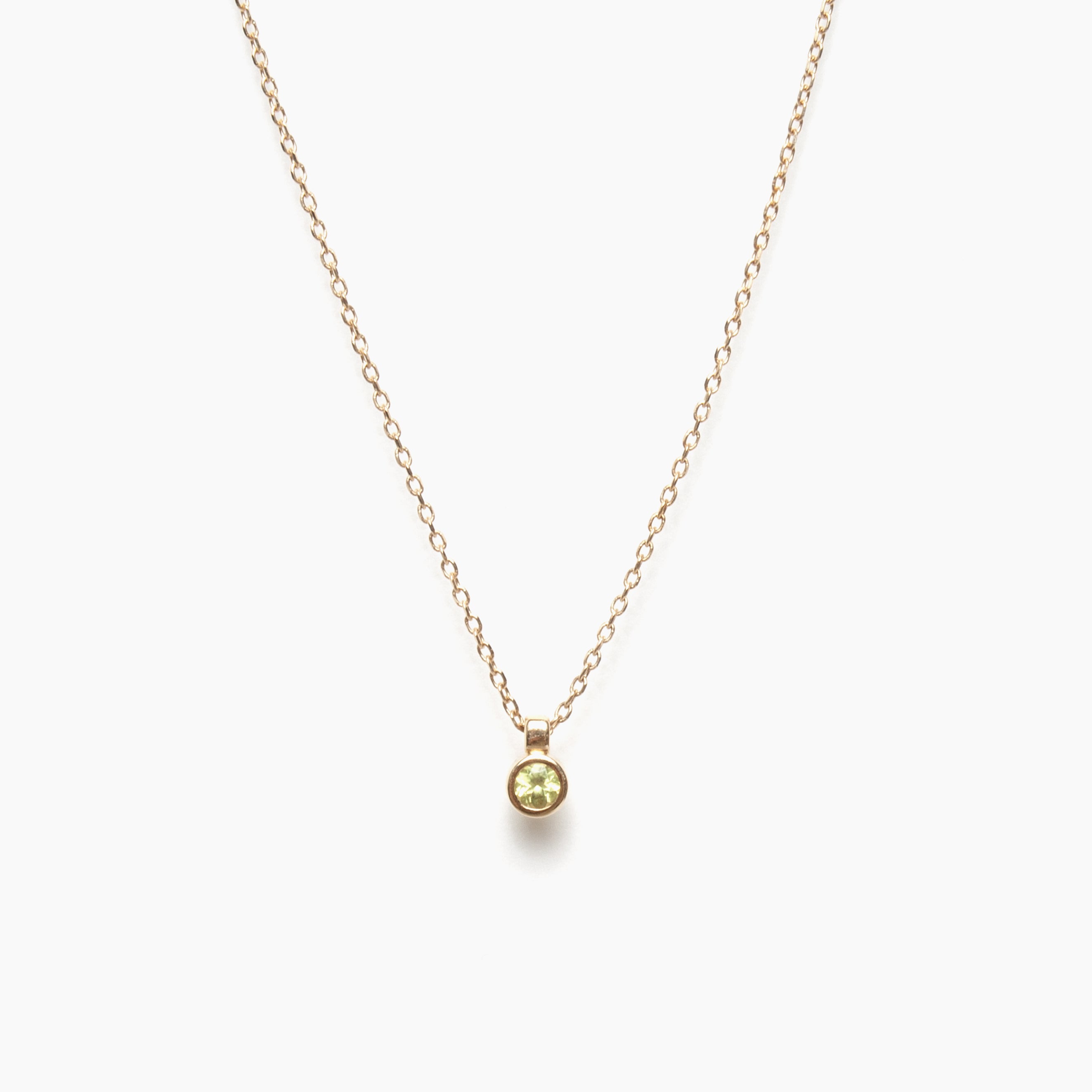 Peridot Bezel Necklace