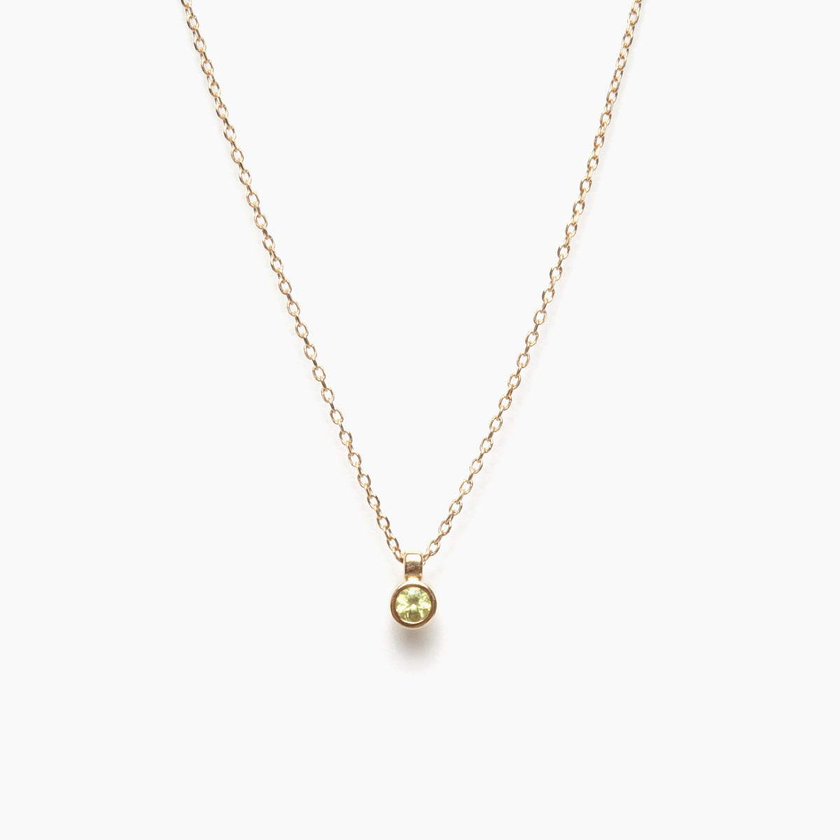 Peridot Bezel Necklace