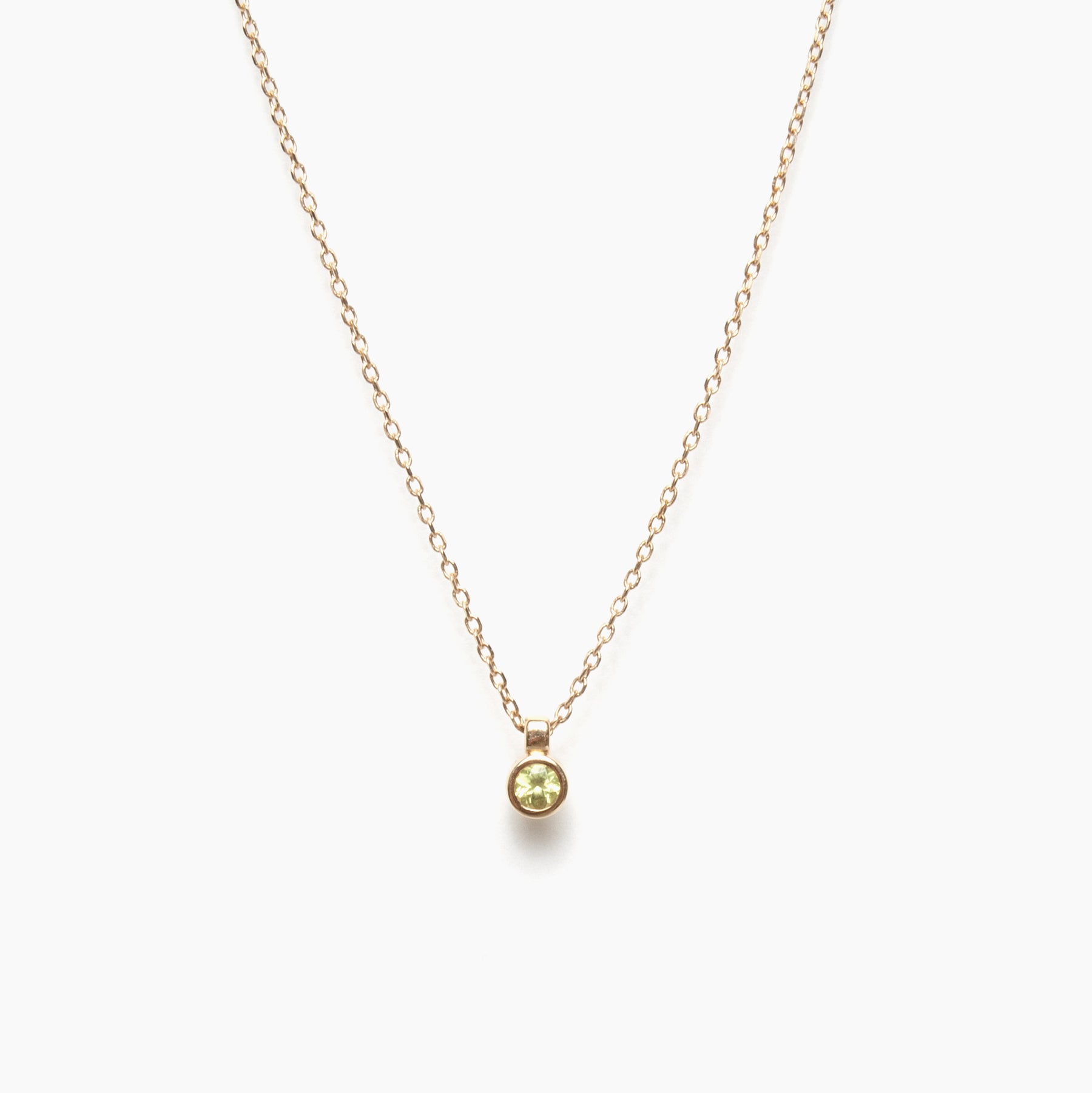 Peridot Bezel Necklace