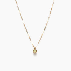 Peridot Bezel Necklace