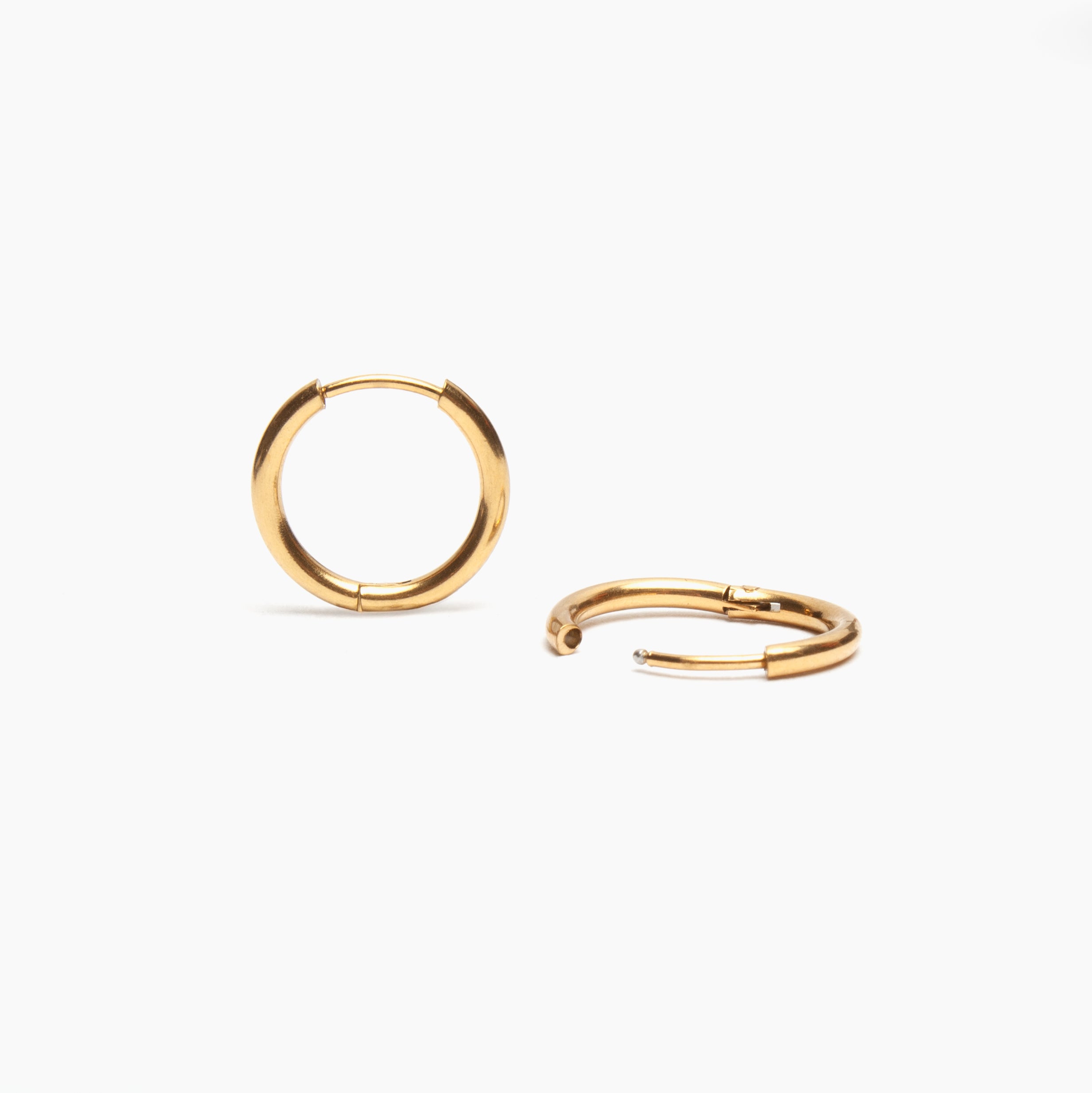 18K Gold PVD Classic Huggie Hoop Earrings