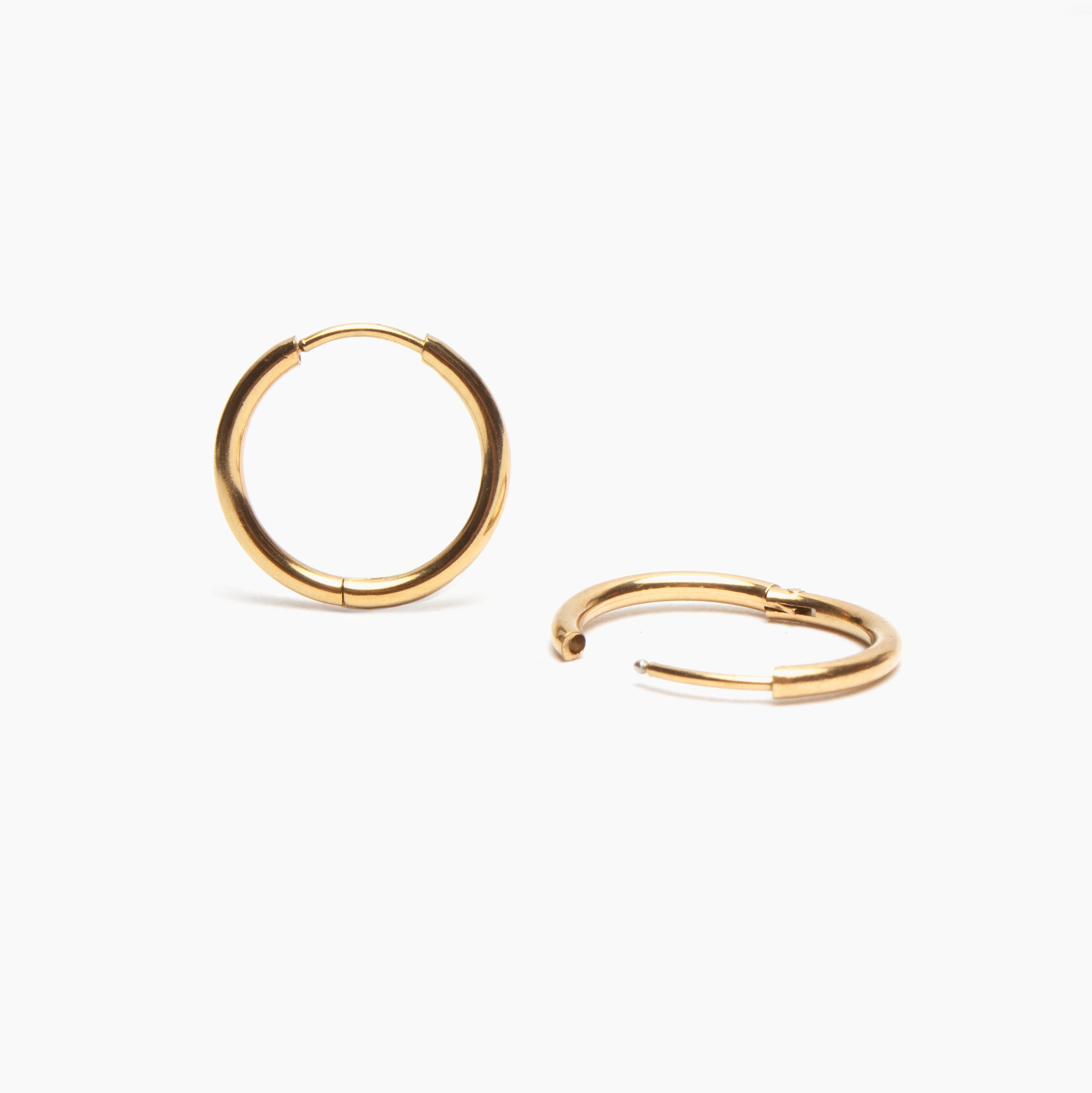 18K Gold PVD Classic Huggie Hoop Earrings
