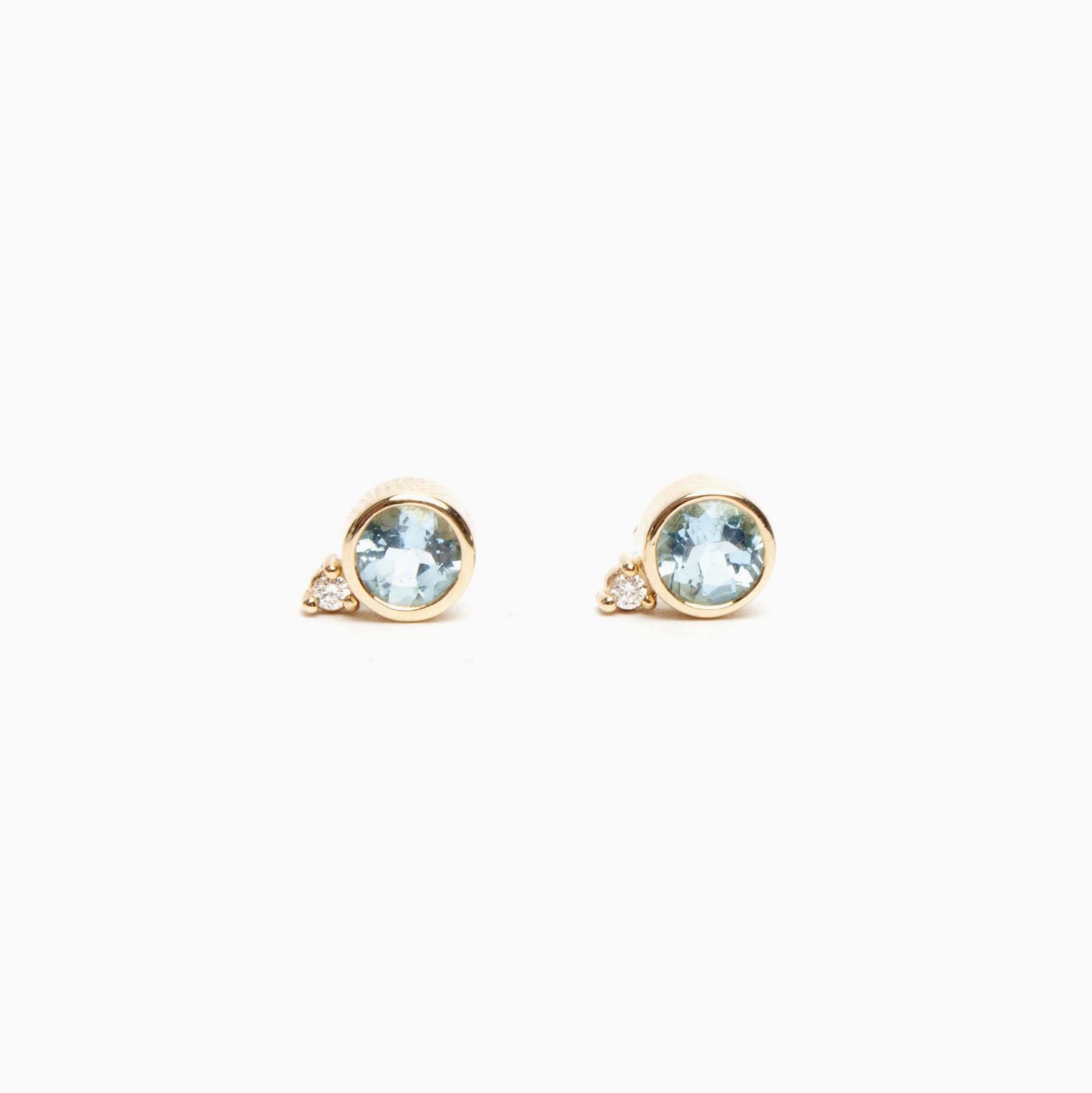 Birthstone & Diamond Stud Earrings