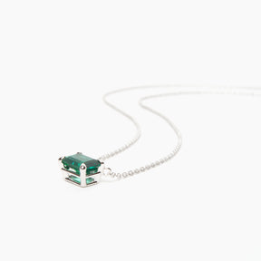 Emerald Cut Gemstone Necklace