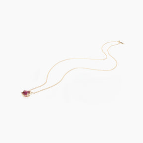 Emerald Cut Gemstone Necklace