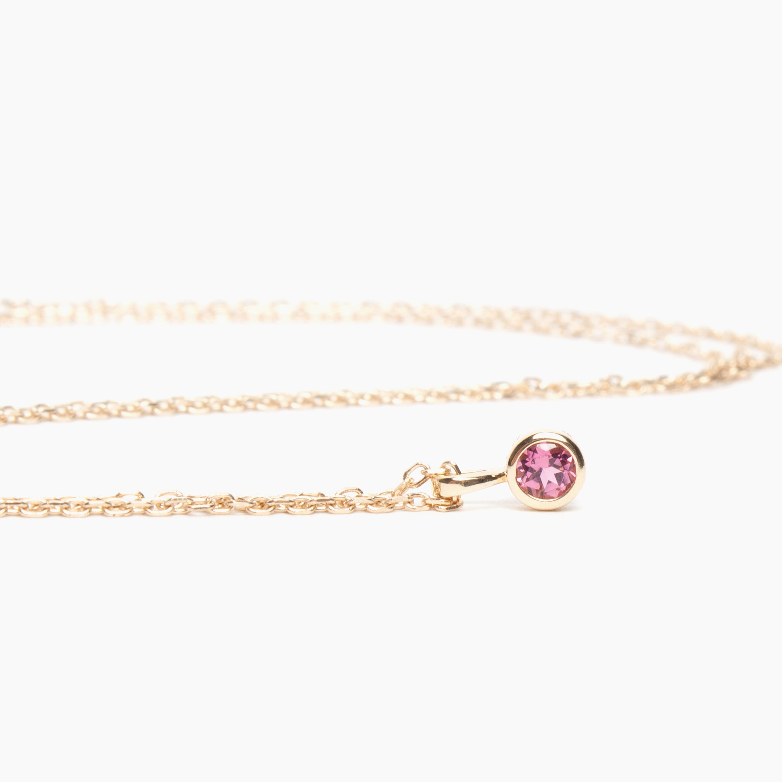 Faceted Birthstone Bezel Necklace