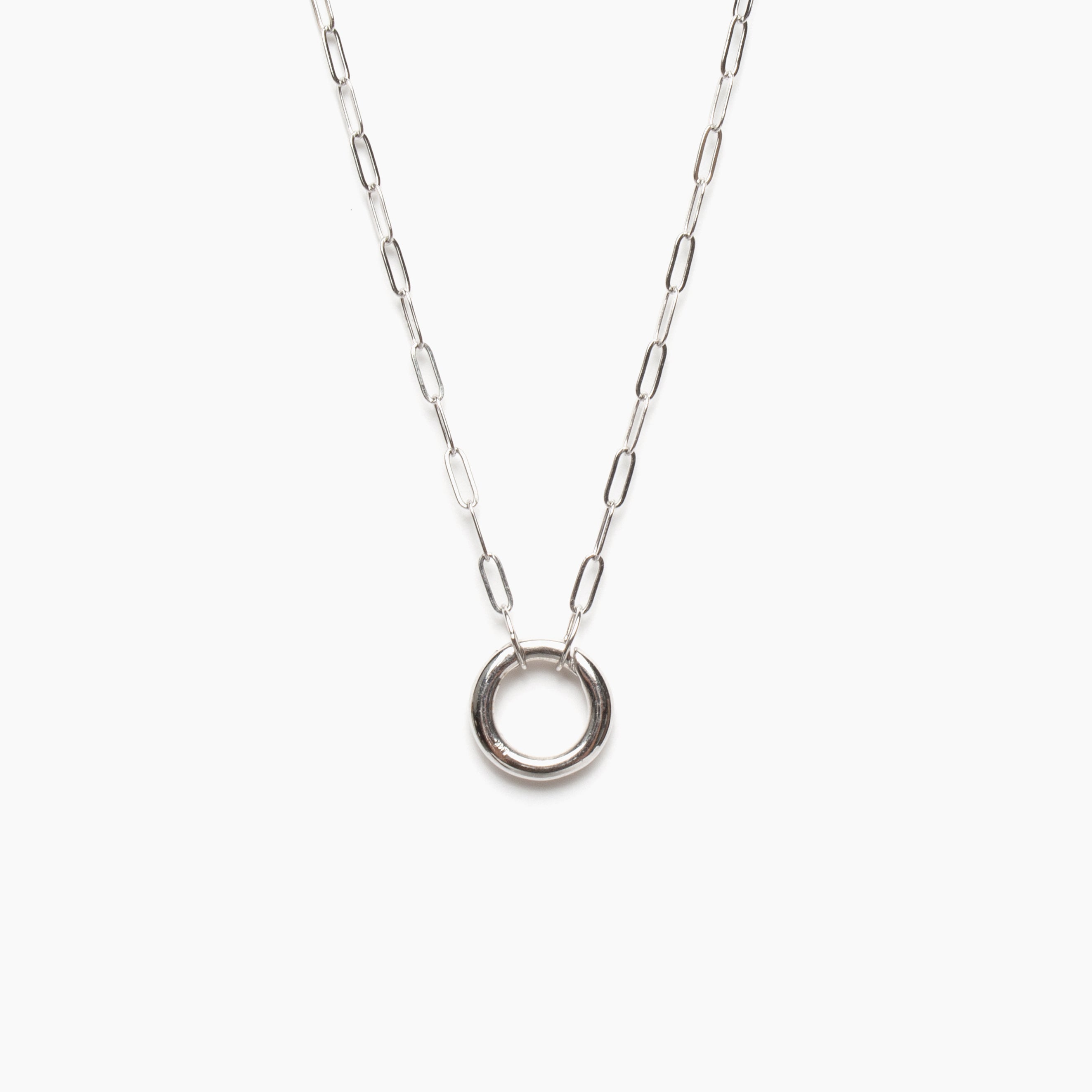 Gold Circle Charm Necklace