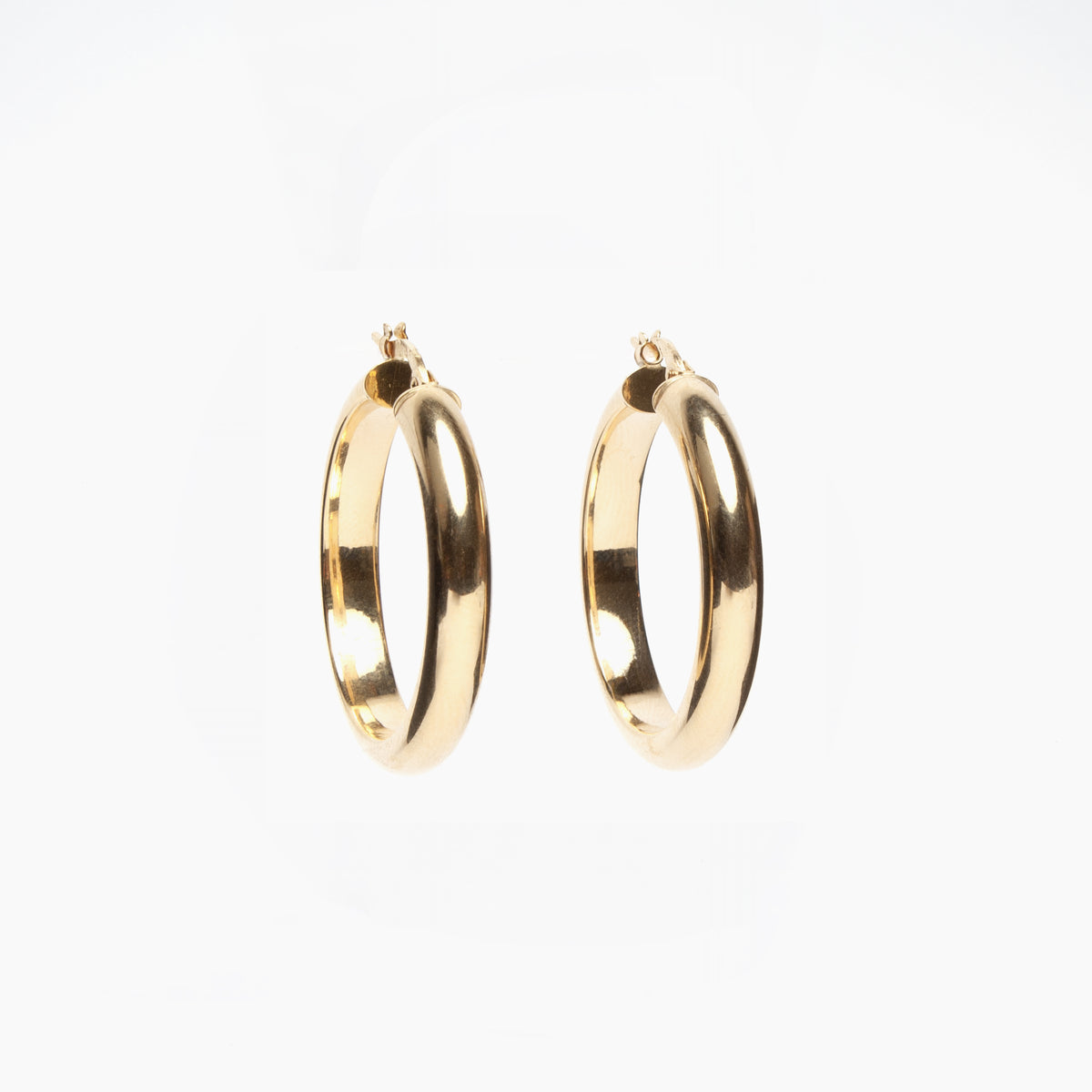 Half-Round Tube Hoop Earrings