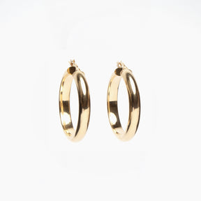 Half-Round Tube Hoop Earrings