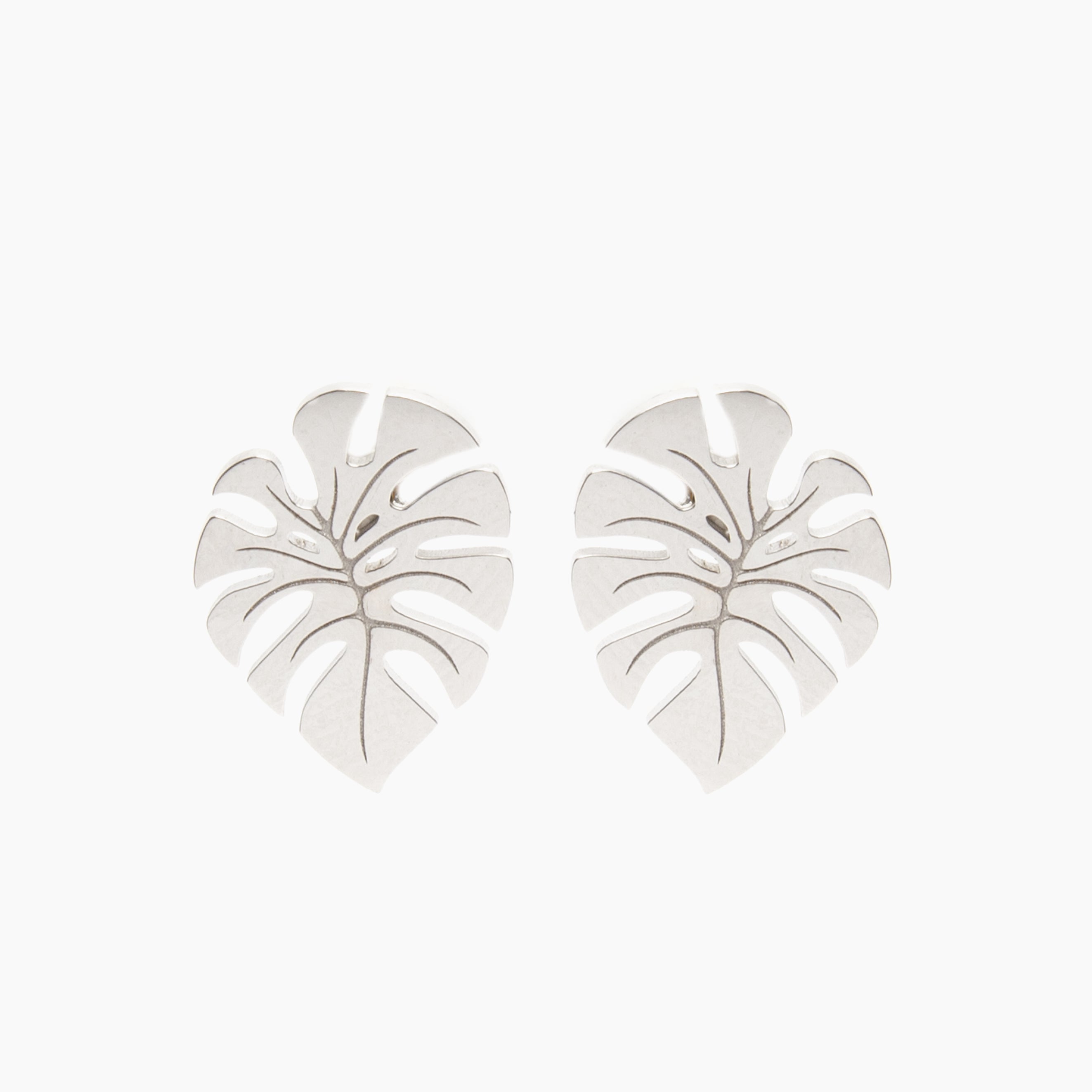 Monstera Leaf Stud Earrings