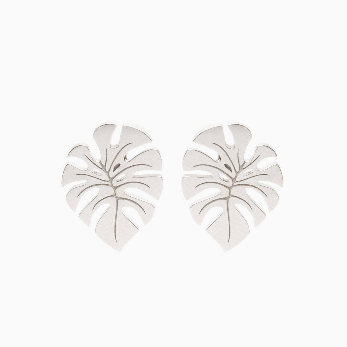 Monstera Leaf Stud Earrings