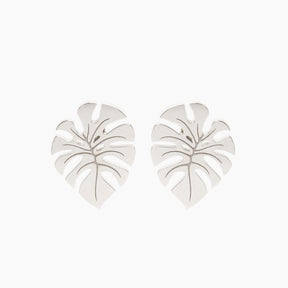 Monstera Leaf Stud Earrings