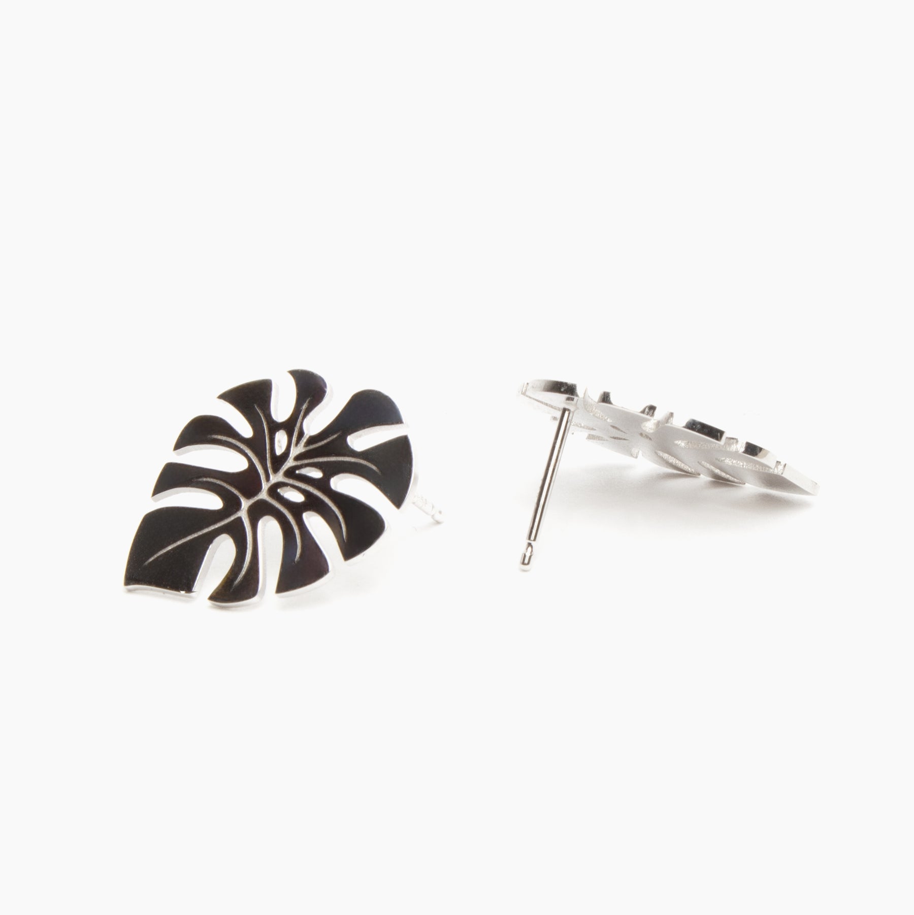 Monstera Leaf Stud Earrings