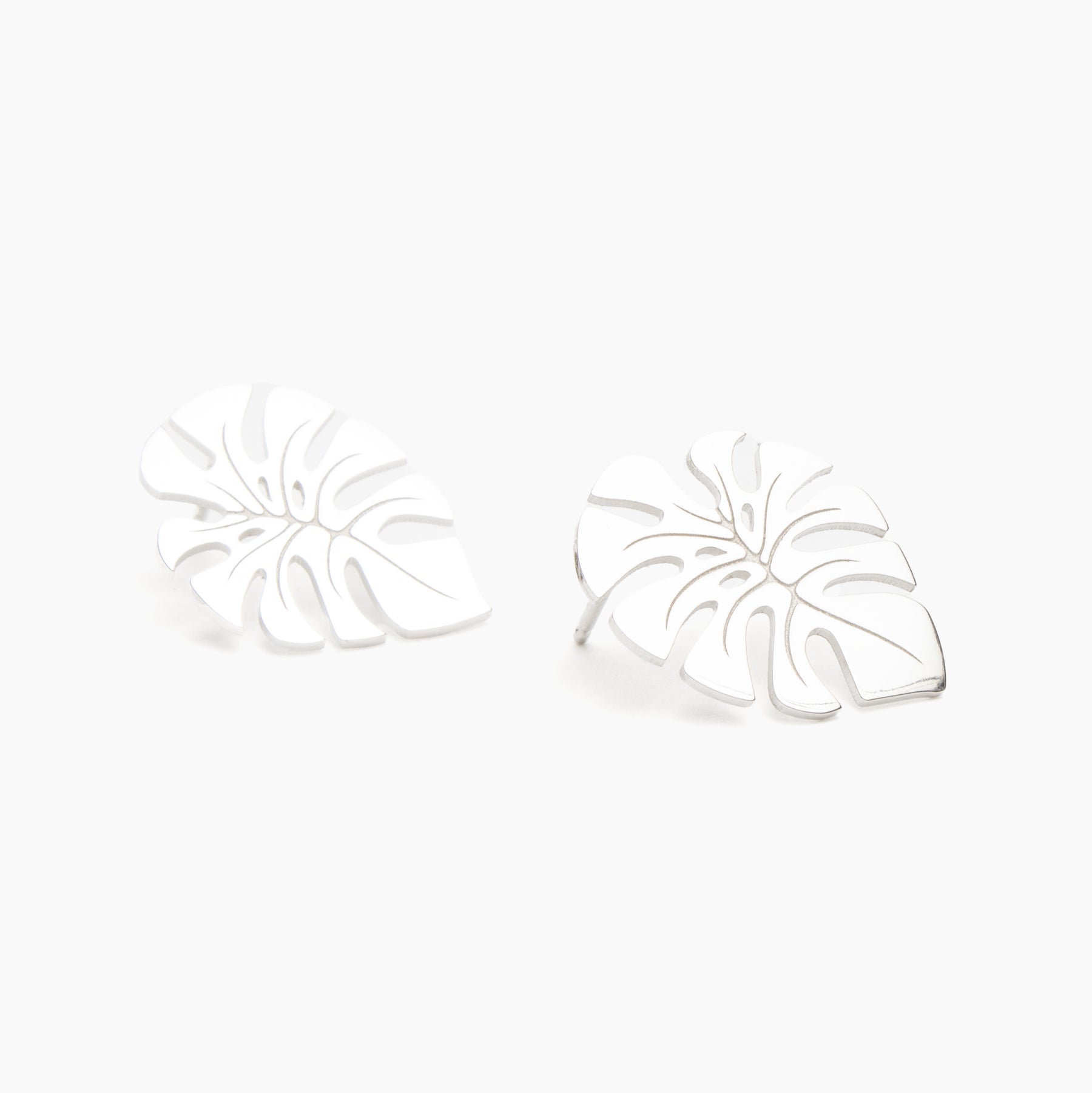 Monstera Leaf Stud Earrings