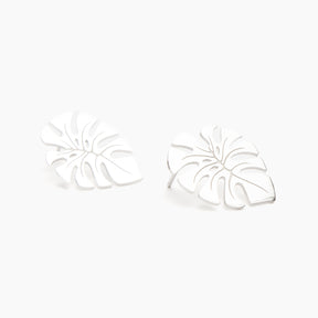 Monstera Leaf Stud Earrings