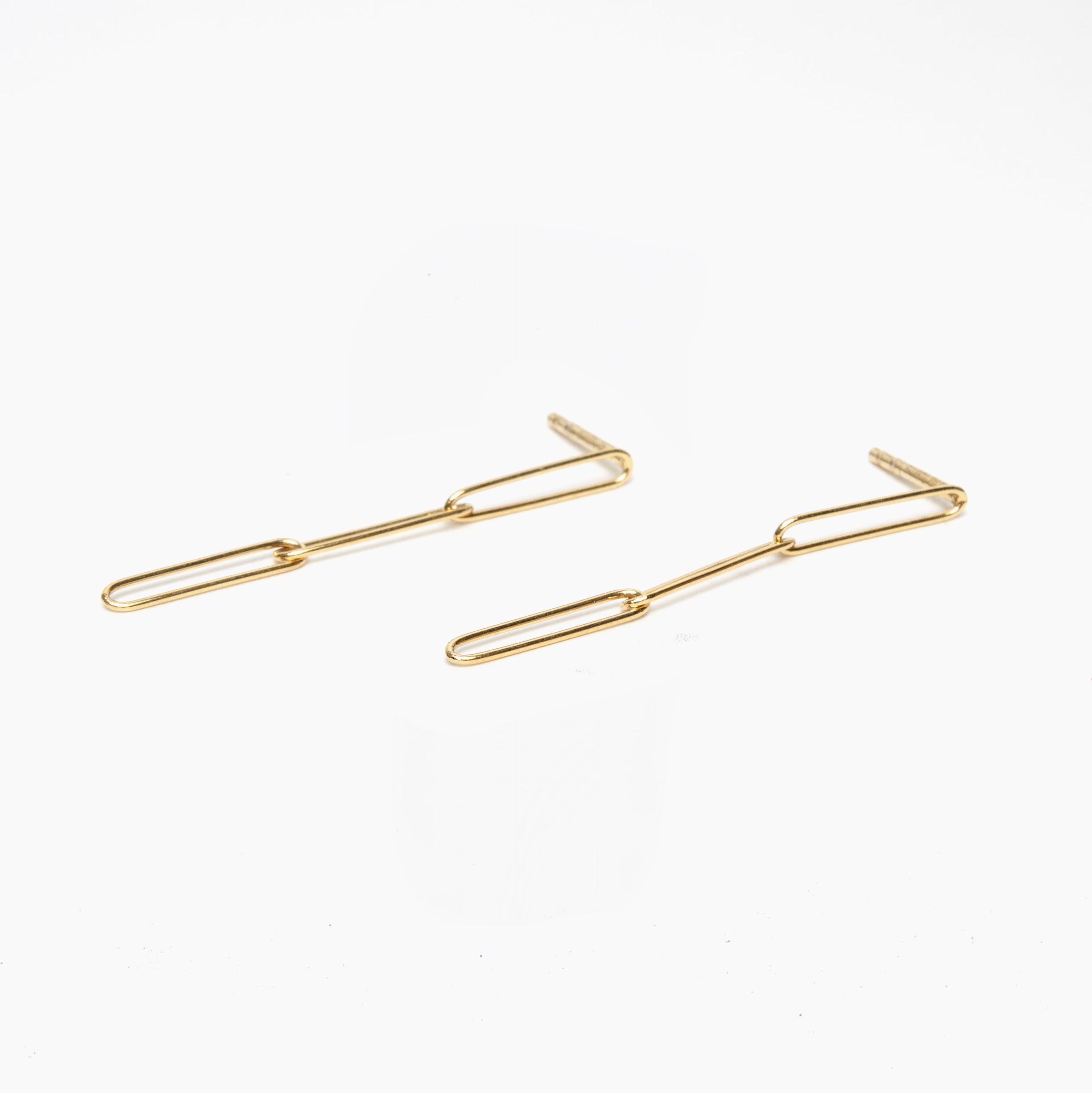 Paperclip-Style Dangle Earrings