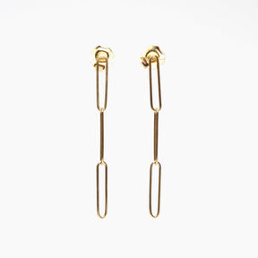 Paperclip-Style Dangle Earrings