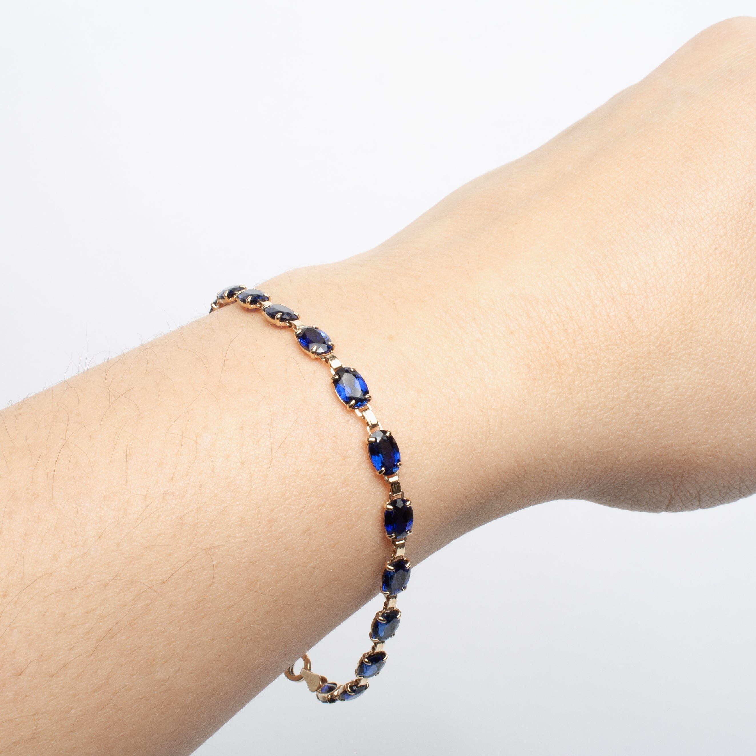 Gold Sapphire Bracelet - SHORTENED