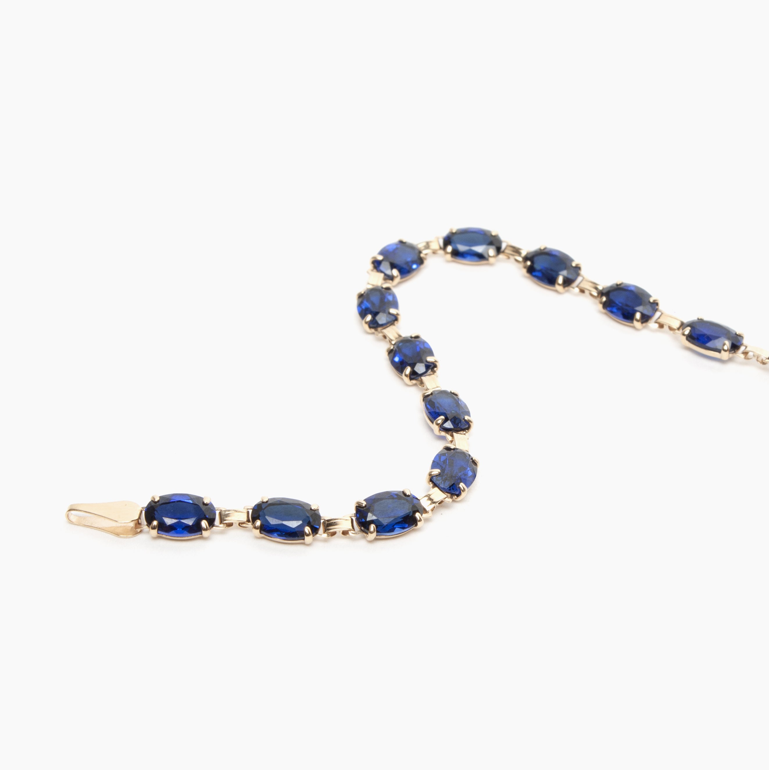 Gold Sapphire Bracelet - SHORTENED