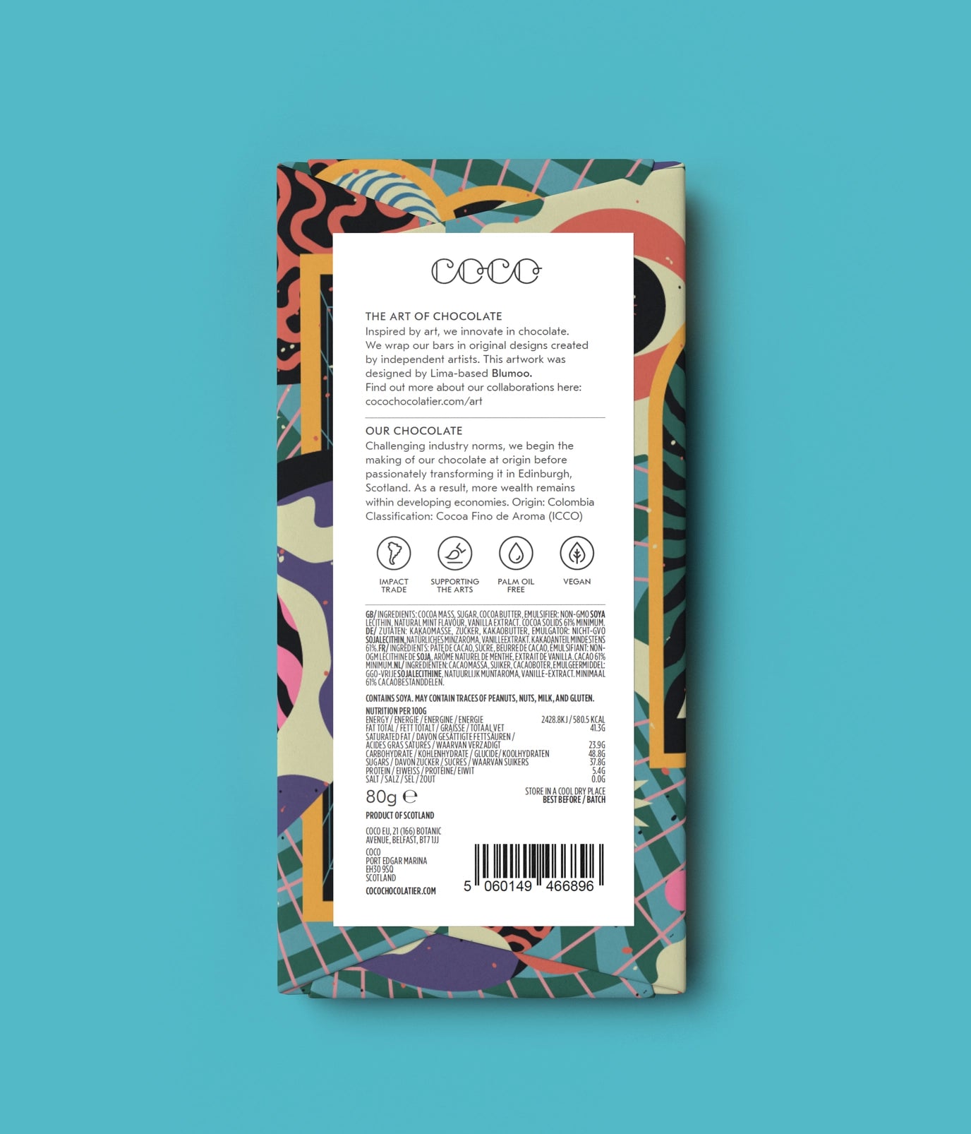 80g Sweet Mint Dark Chocolate